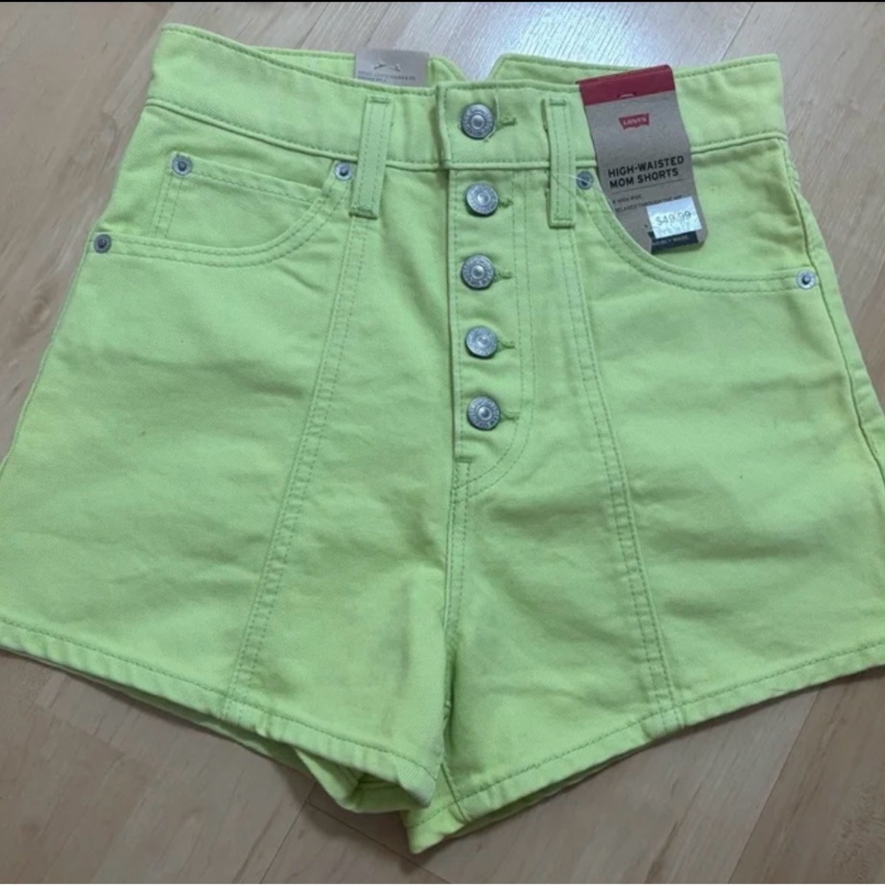Levi's Women's High-Waisted Yellow Shorts